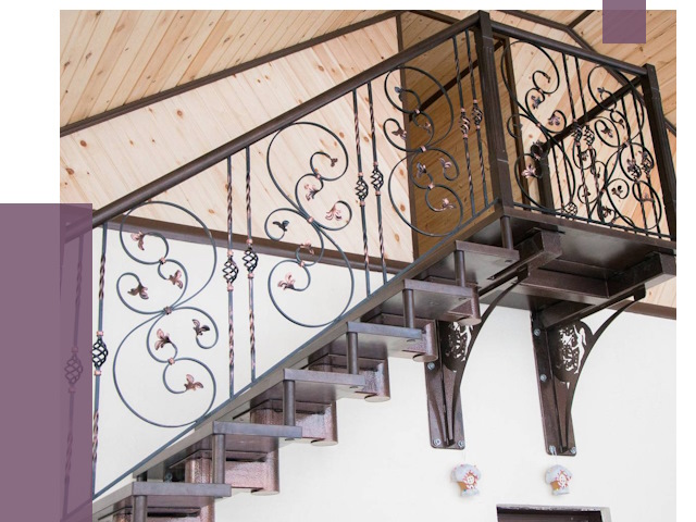 Кованые лестницы в Саранске от 82181 руб. под ключ