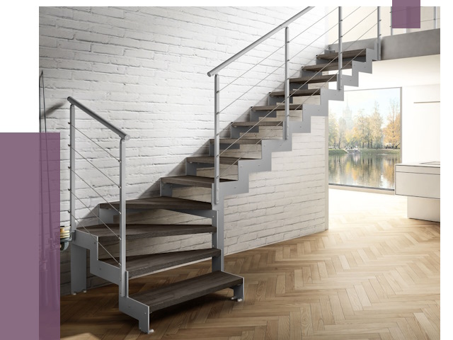 Г-образные лестницы под ключ в Саранске от 38193 руб. | ПРОЛЁТ-Срн