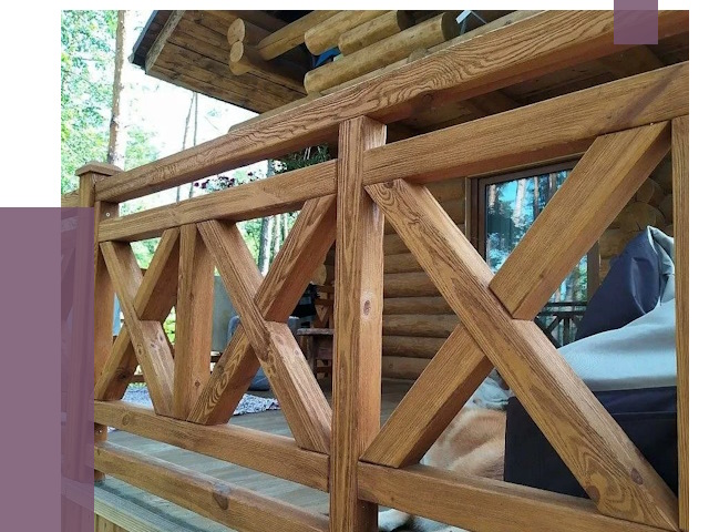 Деревянные перила под ключ в Саранске от 7902 руб. 