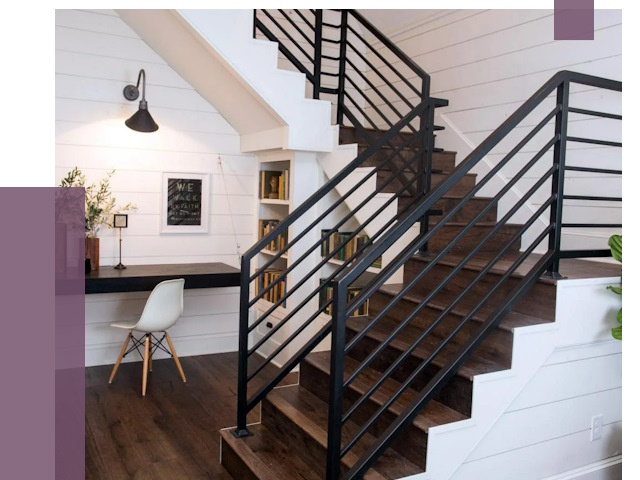 Перила для лестницы в доме в Саранске от 7639 руб. — ПРОЛЁТ-Срн