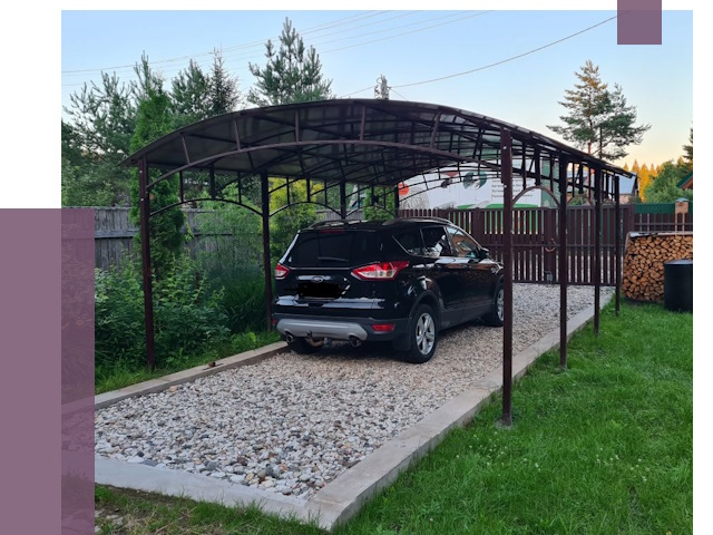 Навесы для автомобиля в Саранске от 13539 руб.  | ПРОЛЁТ-Срн