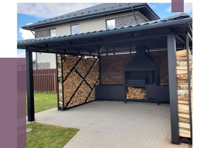 Навесы для барбекю в Саранске от 13117 руб. под ключ | ПРОЛЁТ-Срн