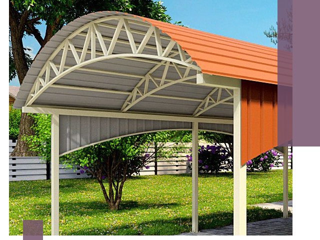 Навесы из профнастила под ключ в Саранске — установка и монтаж