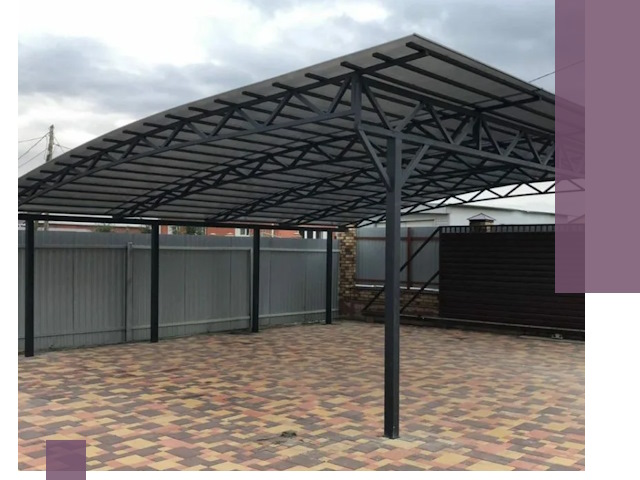 Металлические навесы под ключ в Саранске — изготовление и монтаж