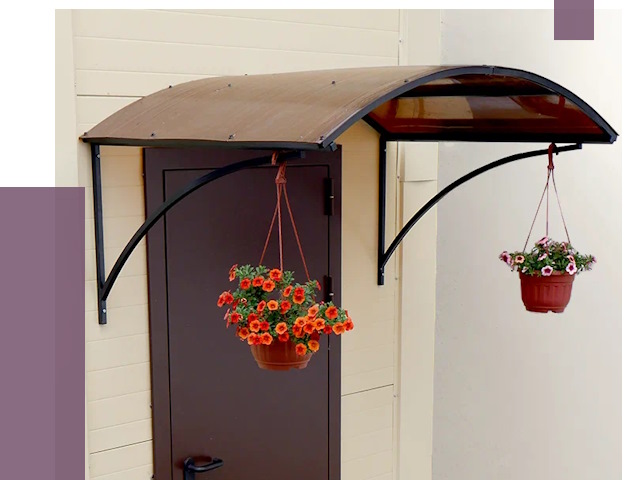 Козырьки над входом в Саранске от 15277 руб.  | ПРОЛЁТ-Срн