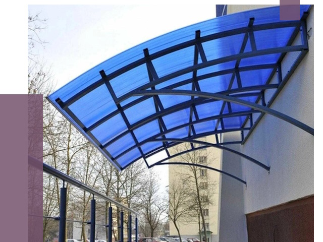 Козырьки из поликарбоната в Саранске от 4425 руб. под ключ | ПРОЛЁТ-Срн