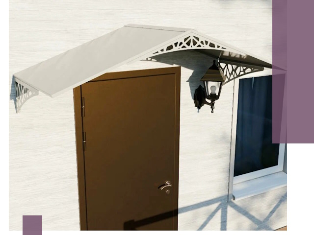 Металлические козырьки на входы и террасы в Саранске