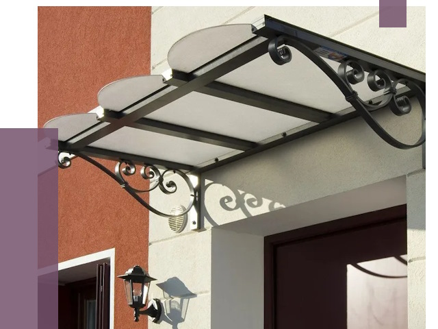 Односкатные козырьки в Саранске от 8640 руб.  | ПРОЛЁТ-Срн