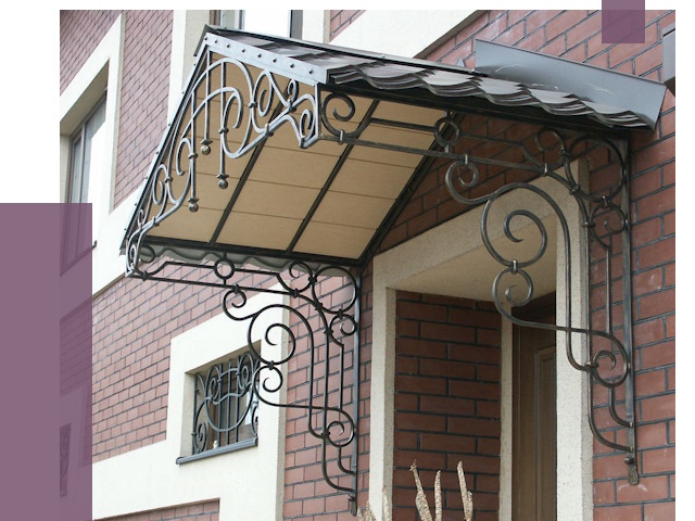 Двускатные козырьки в Саранске под ключ от 13170 руб.