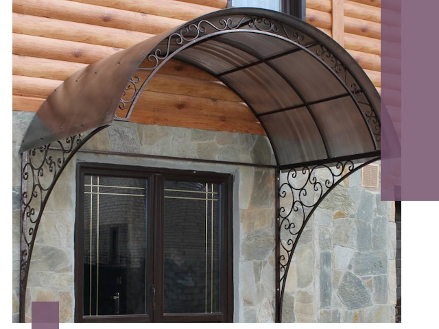 Арочные козырьки под ключ в Саранске: изготовление и монтаж