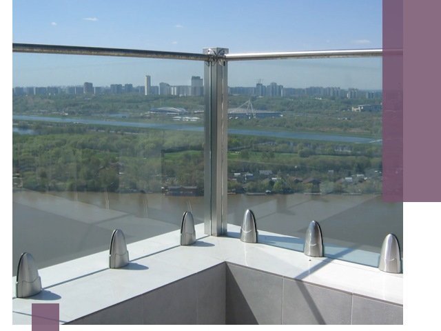 Стеклянные парапеты премиум класса в Саранске для домов и бизнесов